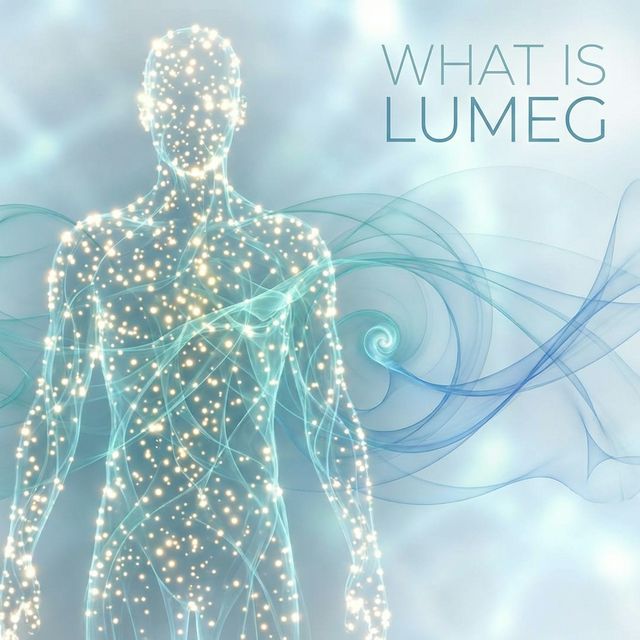 Human body made of light particles