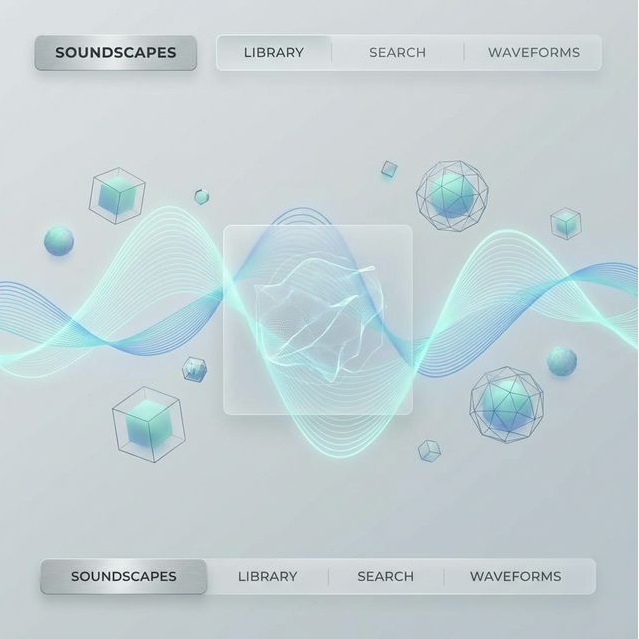 Abstract visualization of sound waves